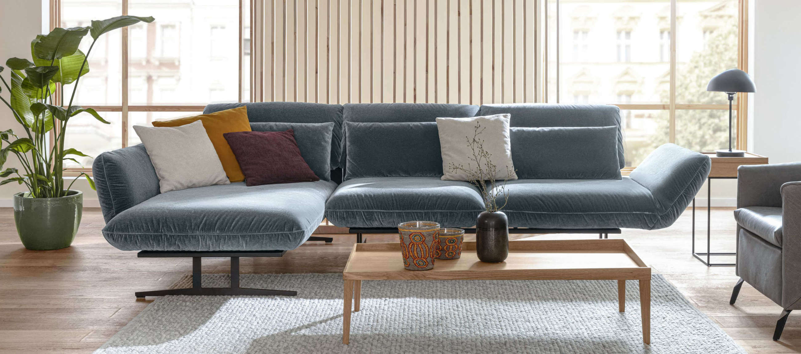 Signet Sofa Messina als Ecksofa. 