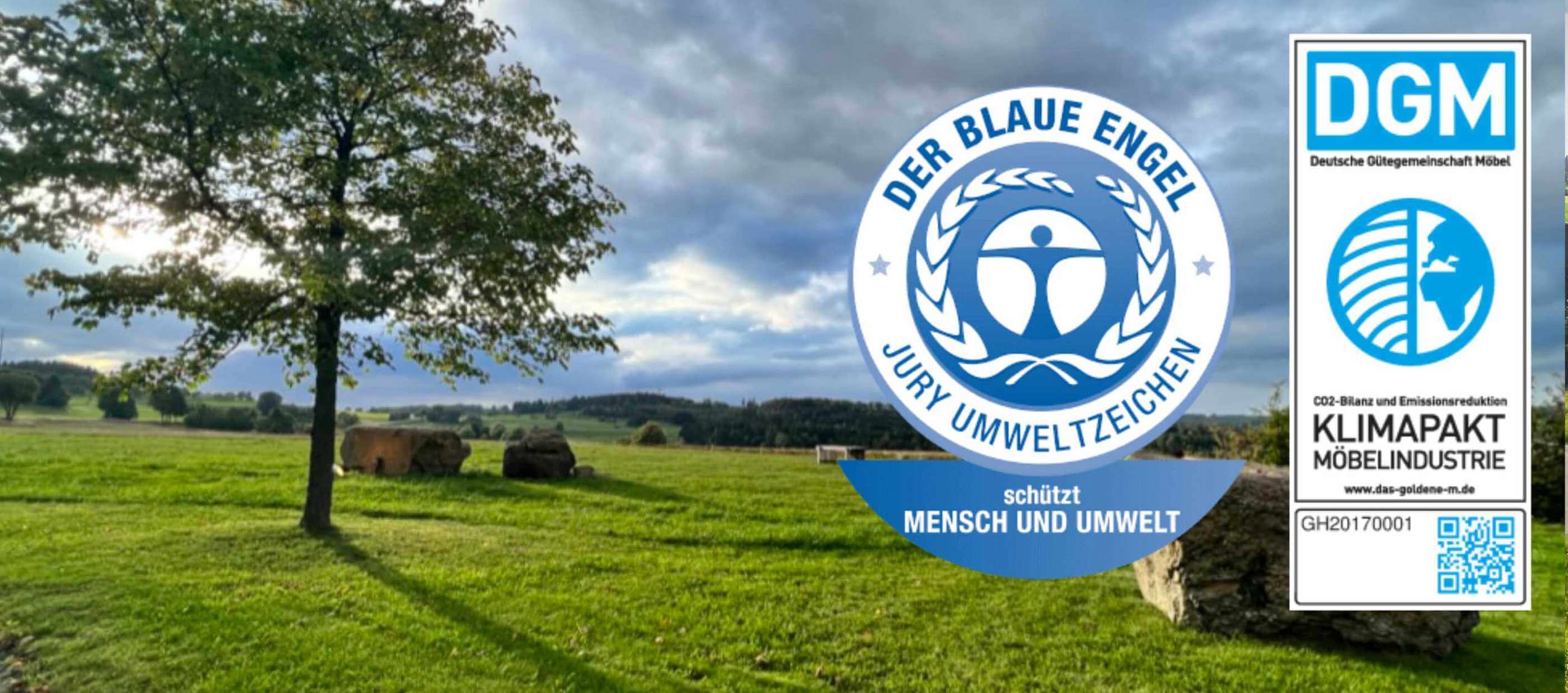 Blaues Engel Zertifikat fuer den Hersteller Bruehl. Hersteller Bruehl blauer Engel