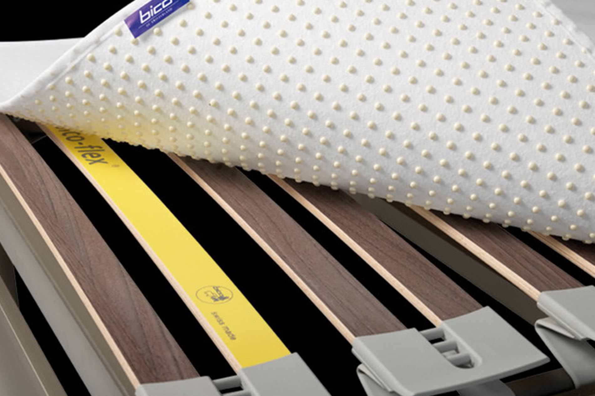 Der hochwertige Lattenrost mit Matratzenschoner in den Swiss Plus Schlafsofas. Swiss Plus Schlafsofa Lattenrost Matratze Schoner