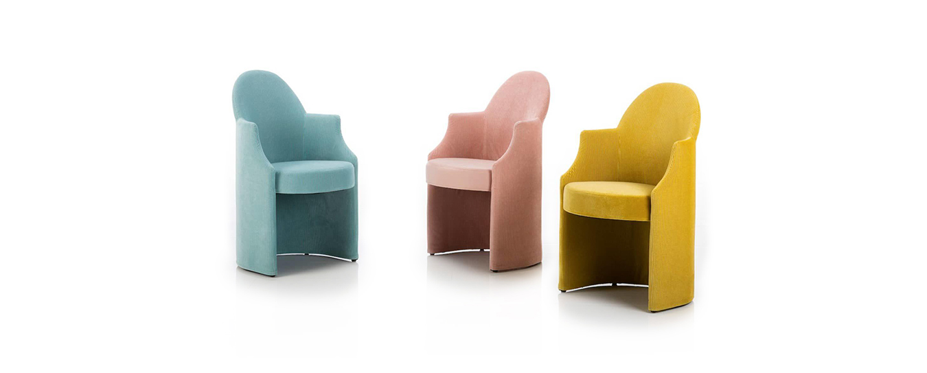 Sessel Armand Brühl gelb blau rosa