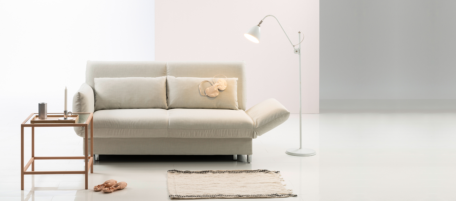 Schlafsofa Camp Brühl weiß