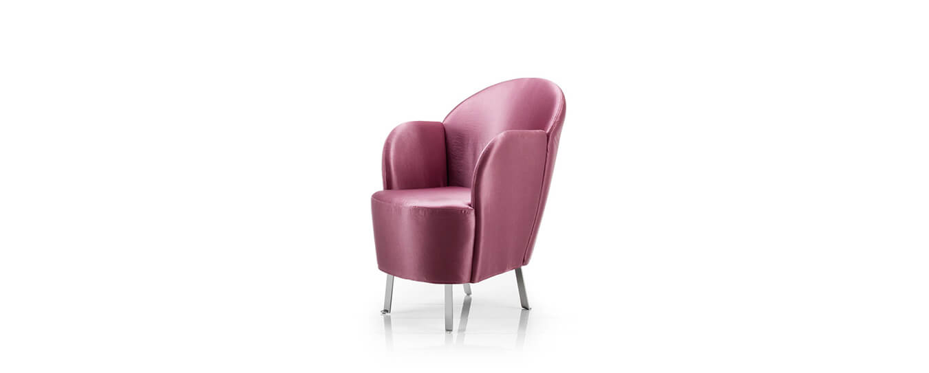 Sessel Floret Brühl Stoff rosa