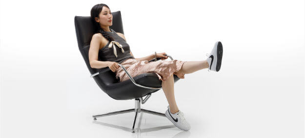 Bruehl Sessel Gerard mit Lederbezug,Drehkreuz und Armlehnen