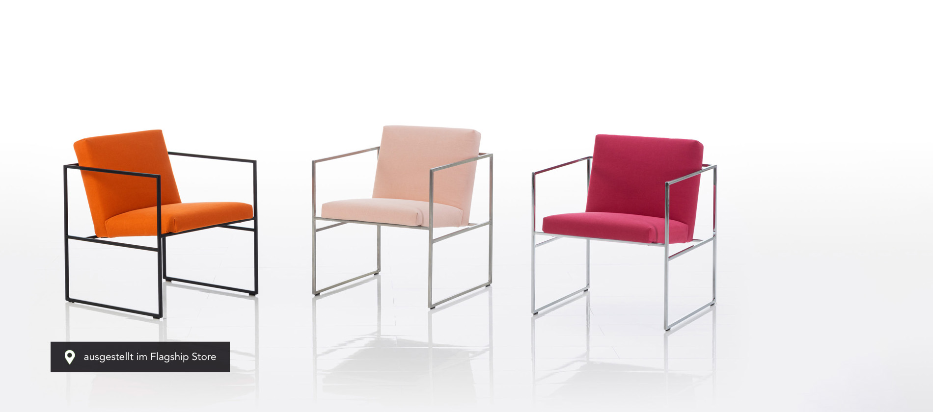 Sessel Grace Bruehl Metall Leder Stoff