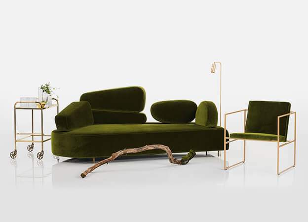 Sofa Mosspink Schlafsofa Grace Sessel Brühl