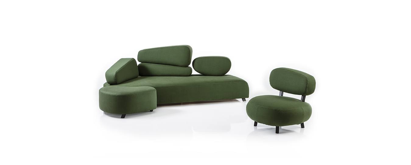 Brühl Sessel Sofa Mosspink