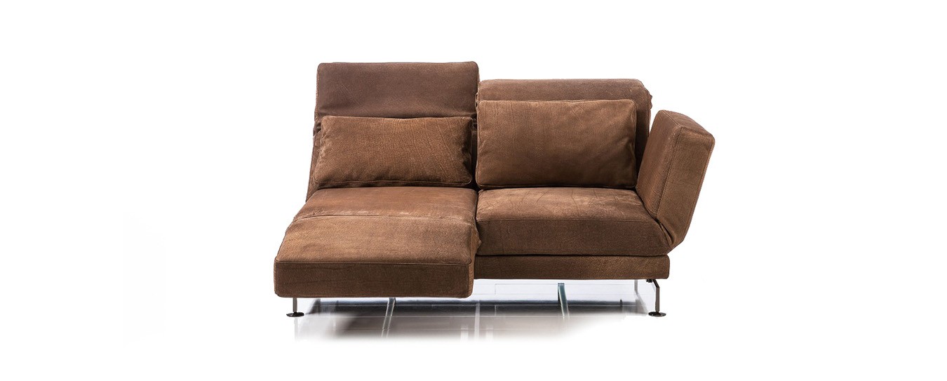 Brühl Moule medium Schlafsofa Leder Nubuk.
