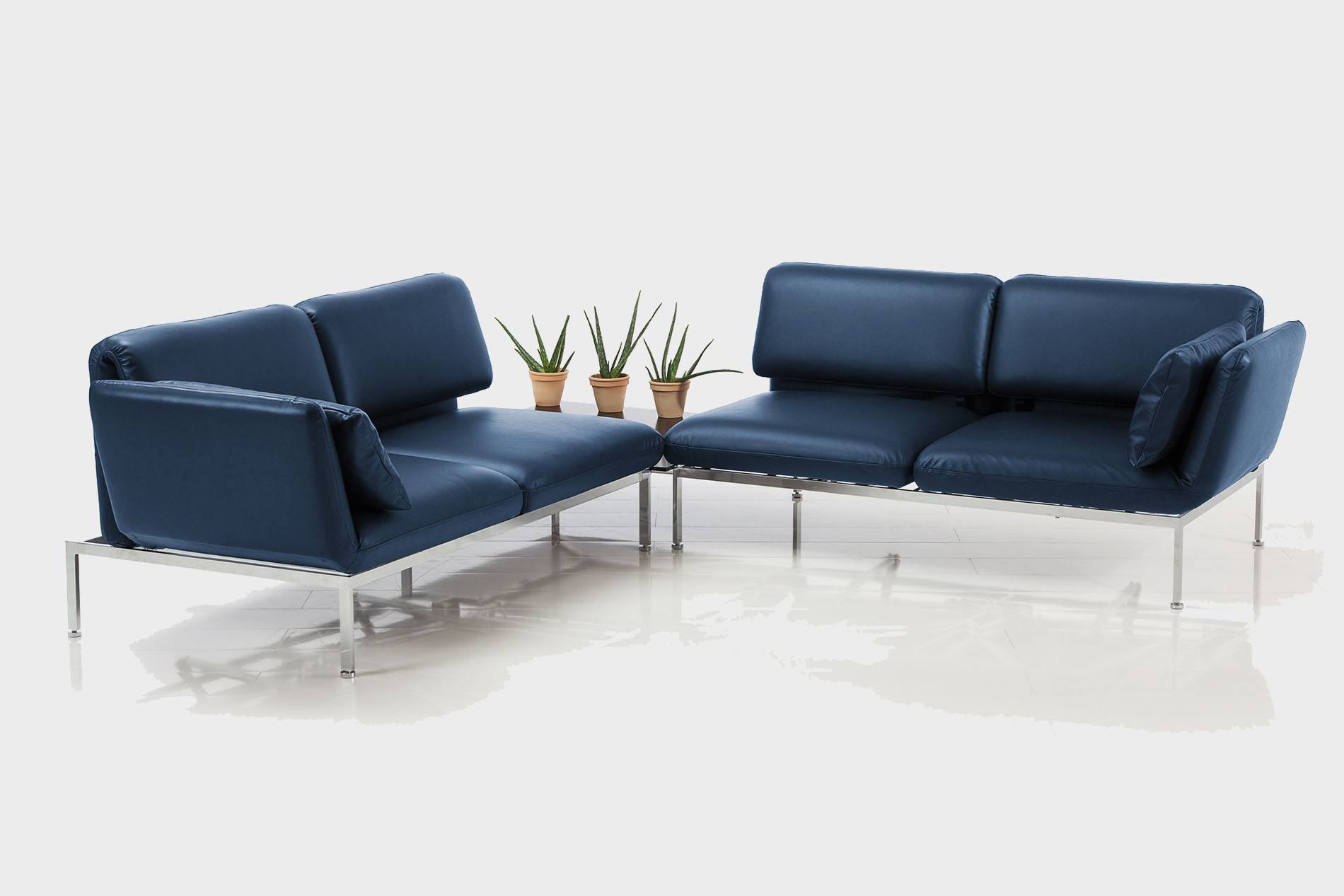 Ecksofa Roro Bruehl 2-Sitzer Einhängtisch