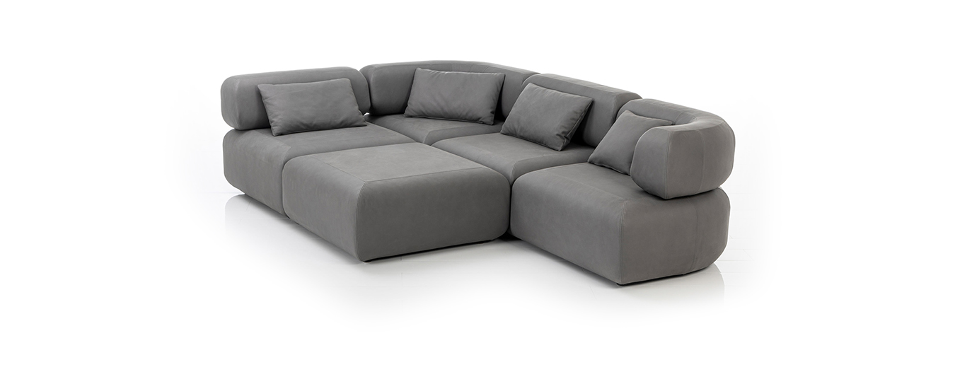 sofa ecksofa all together brühl leder grau