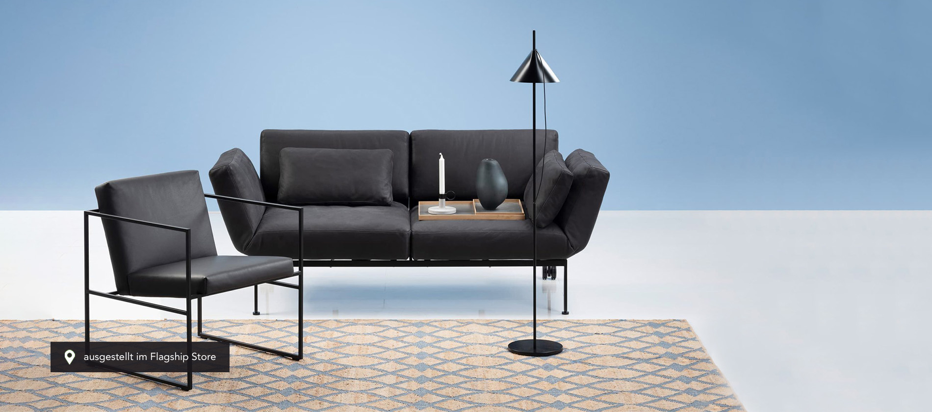 Das Funktionssofa Roro soft-20 von Brühl in Leder. Sofa Funktionssofa roro soft Brühl