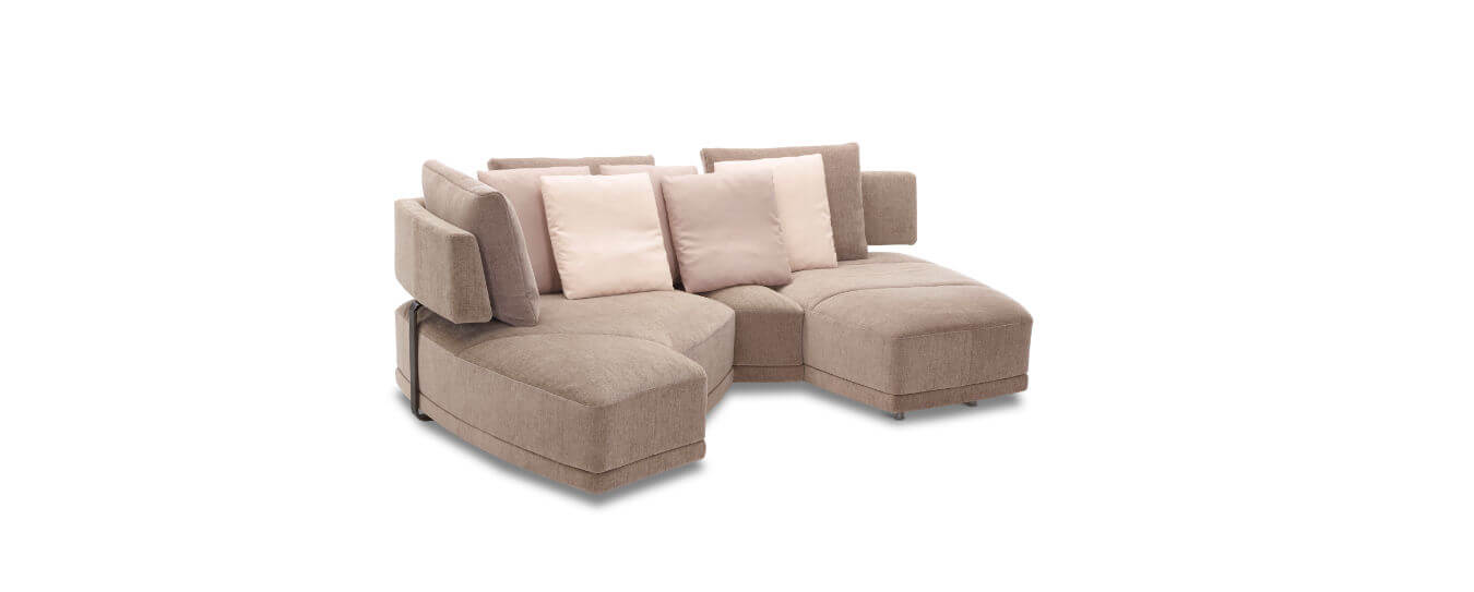 Ecksofa Wing Divanbase Doppelliege Schlafsofa