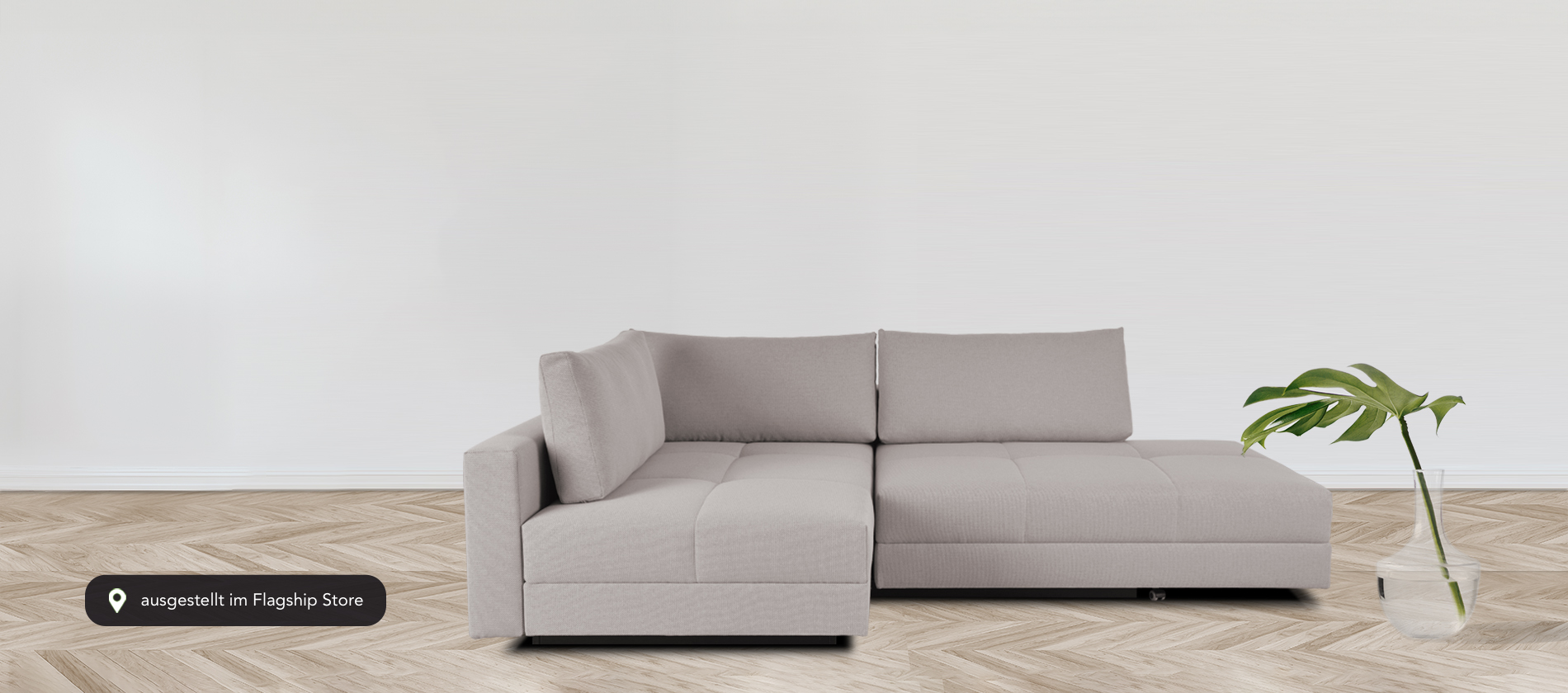 Das Ecksofa ko-ko von OMM mit Schlaffunktion. Ecksofa ko-ko OMM schlaffunktion schlafsofa