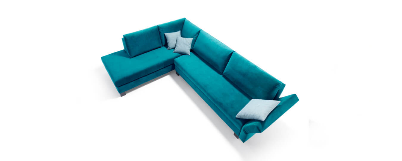 Ecksofa Good Life Schlafsofa Open End Velour
