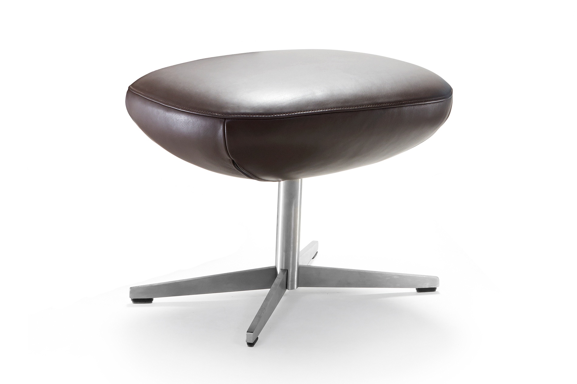 Hocker Jester Signet Metall Leder