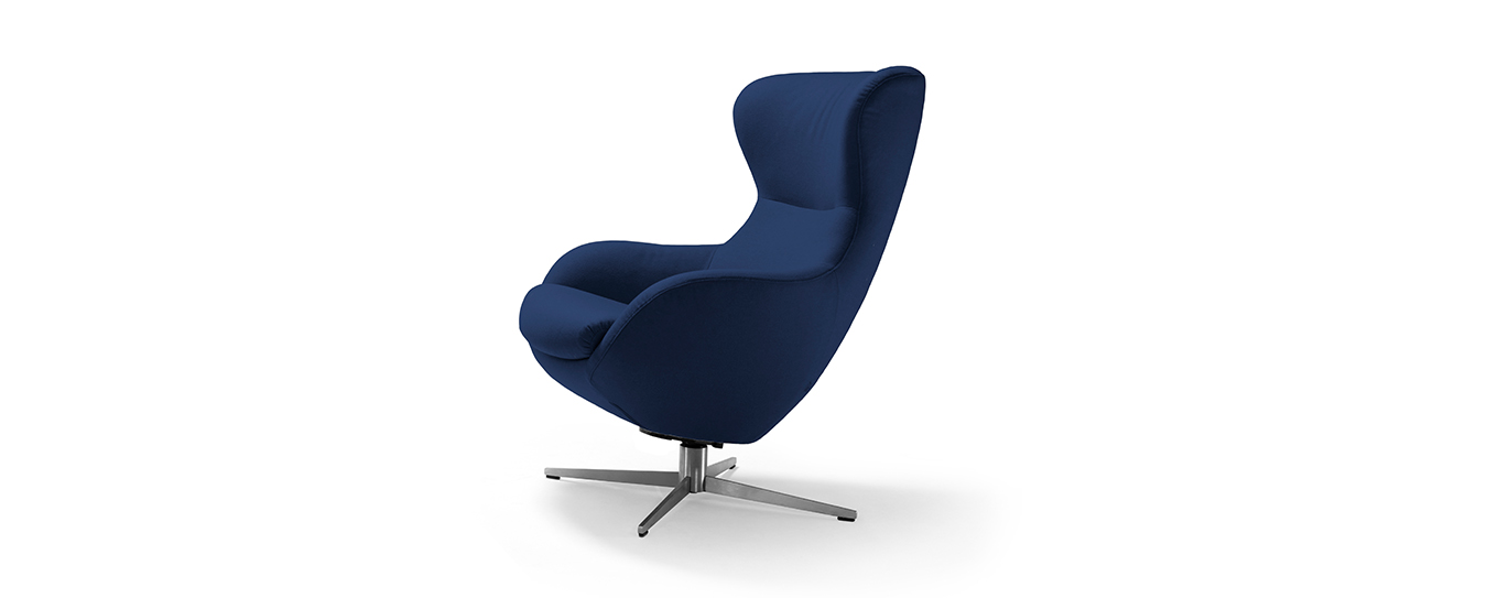 Sessel Jester Signet Stoff Lana blau