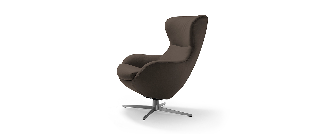 Sessel Jester Signet Stoff Lana braun