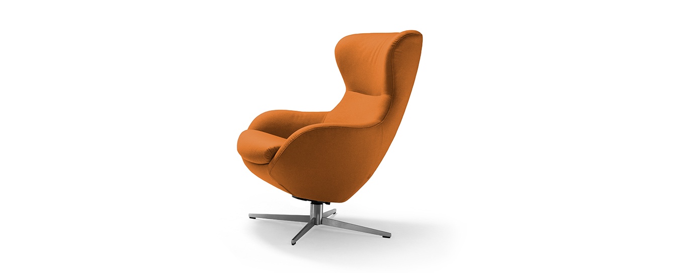 Sessel Jester Signet Stoff Lana orange