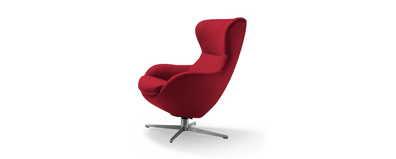Sessel Jester Signet Stoff Lana rot