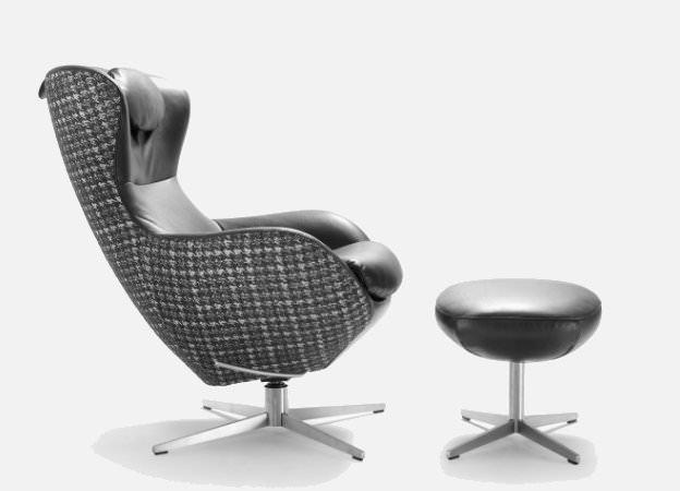 Sessel Jester Signet Stoff Leder