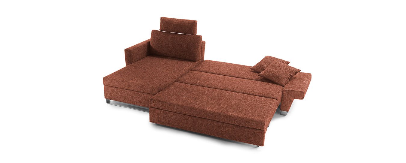 Lazlo Signet Ecksofa Schlafsofa Liegefläche Stoff Kopfstütze