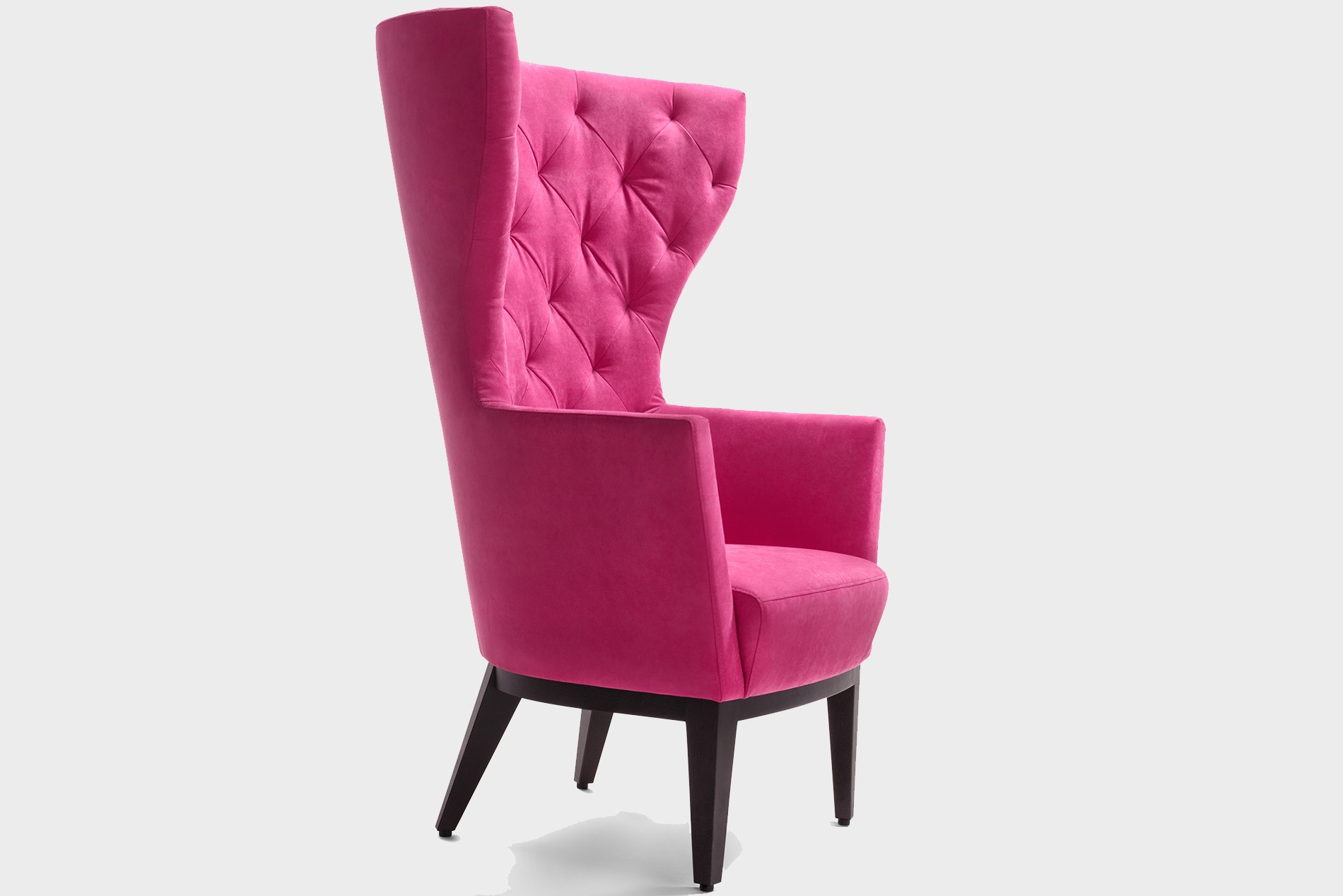 Signet Soho Sessel mit einem pinken Velourstoff. 