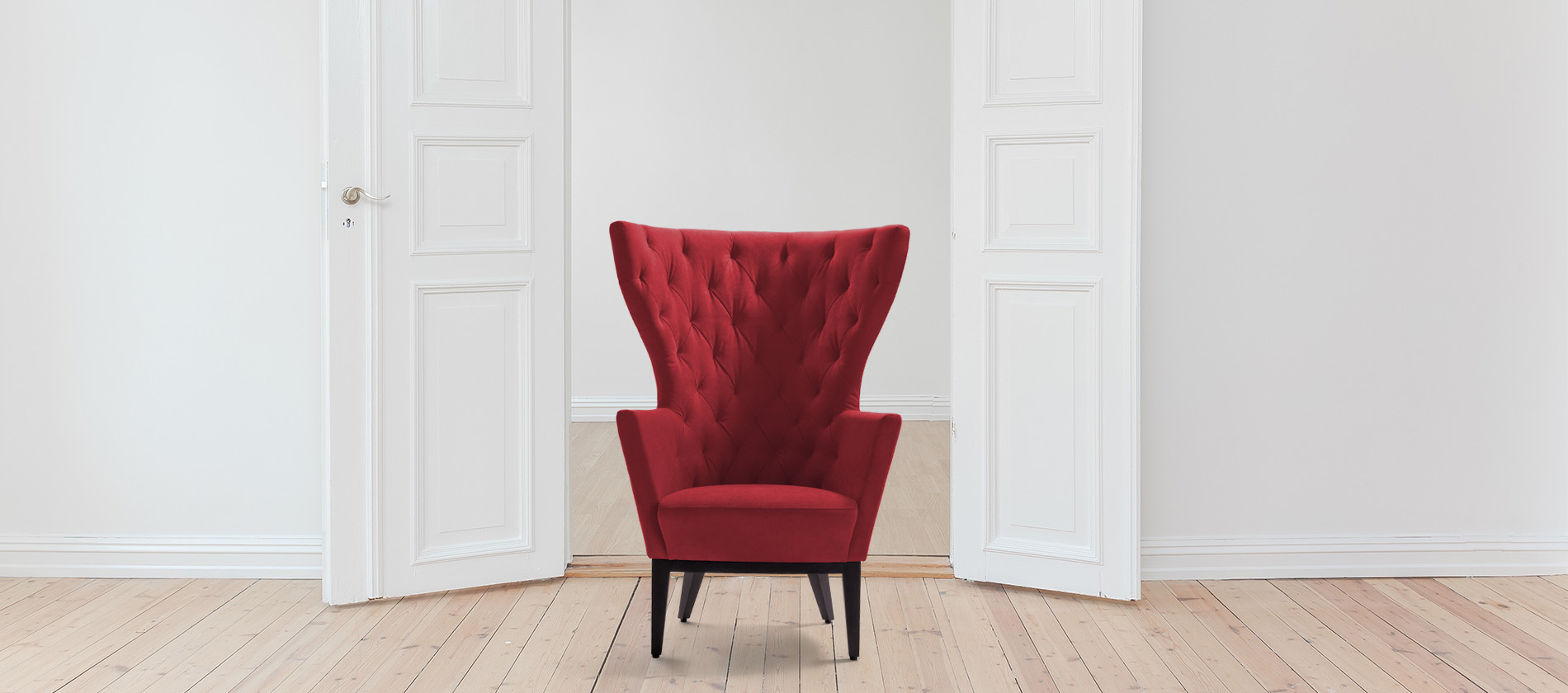 Der Sessel Soho von Signet mit hoher Rückenlehne.