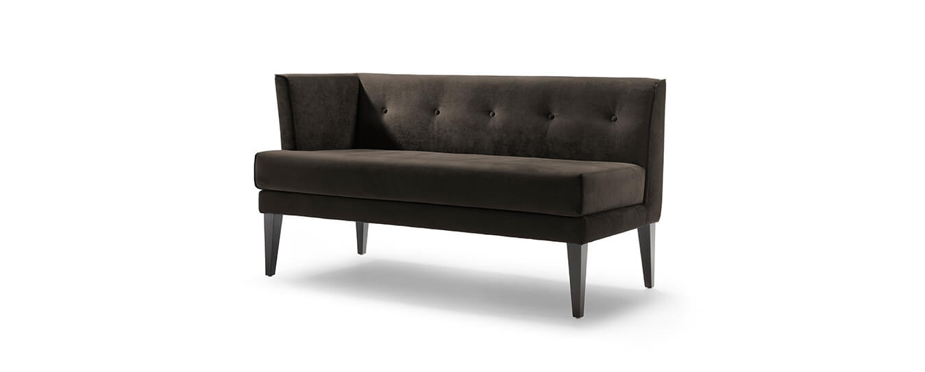 Hier sehen Sie die Bank Smilla von Signet. Sitzbank Bank Smilla Stoff braun Signet