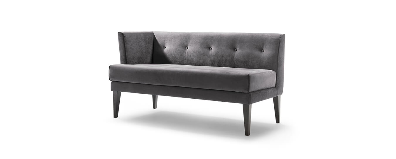 Die Sitzbank Smilla von Signet. Sitzbank Bank Smilla Stoff grau Signet