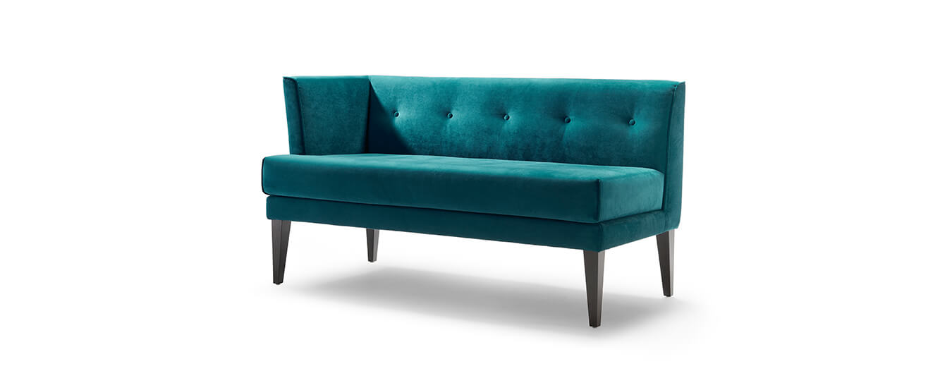 Die Bank Smilla von Signet. Sitzbank Bank Smilla Stoff petrol Signet
