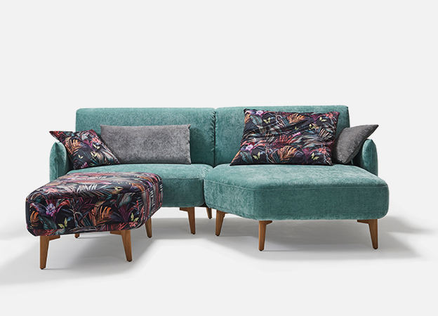 Das modulare Ecksofa Taormina von Signet. Sofa Ecksofa Hocker Taormina Signet