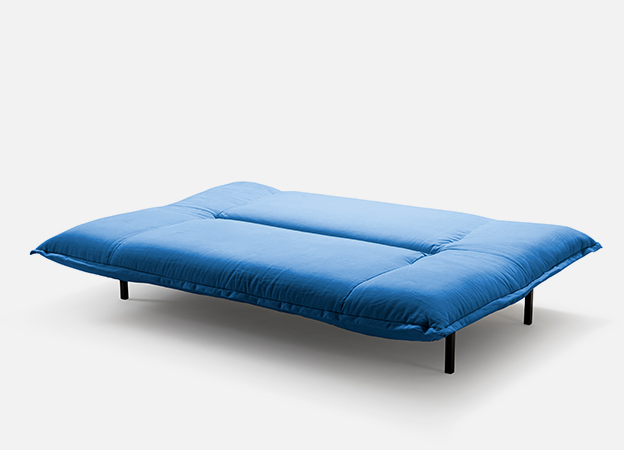 Das Schlafsofa Nuri von Signet zum Bett verwandelt. Schlafsofa Nuri Signet