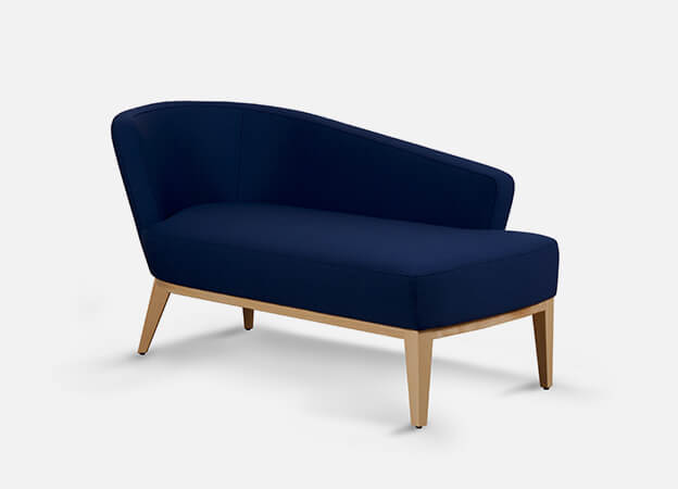 Liege Chaiselongue Sue Signet kvadrat steelcut